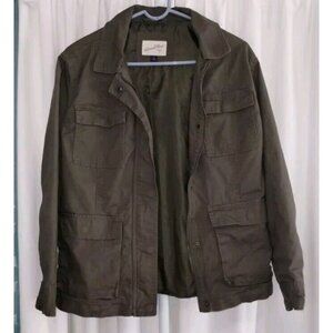 Universal Thread Utility Jacket Women's Size Medium Olive Adjustable Button Cuff